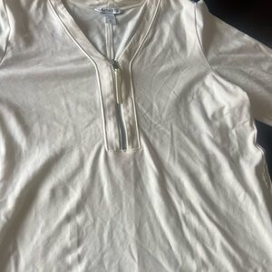 Athleta White Zip-Up Sweatshirt